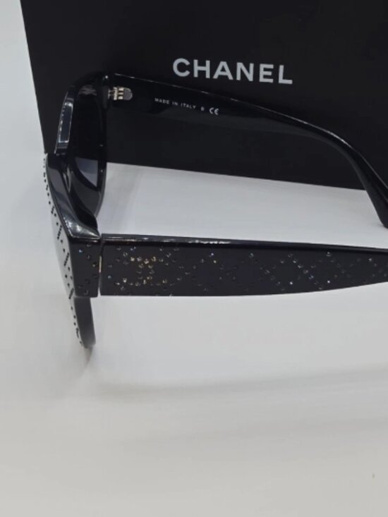Chanel Butterfly Sunglasses Blue Rhinestone Womens Sunglasses 5420-B-A main image 5